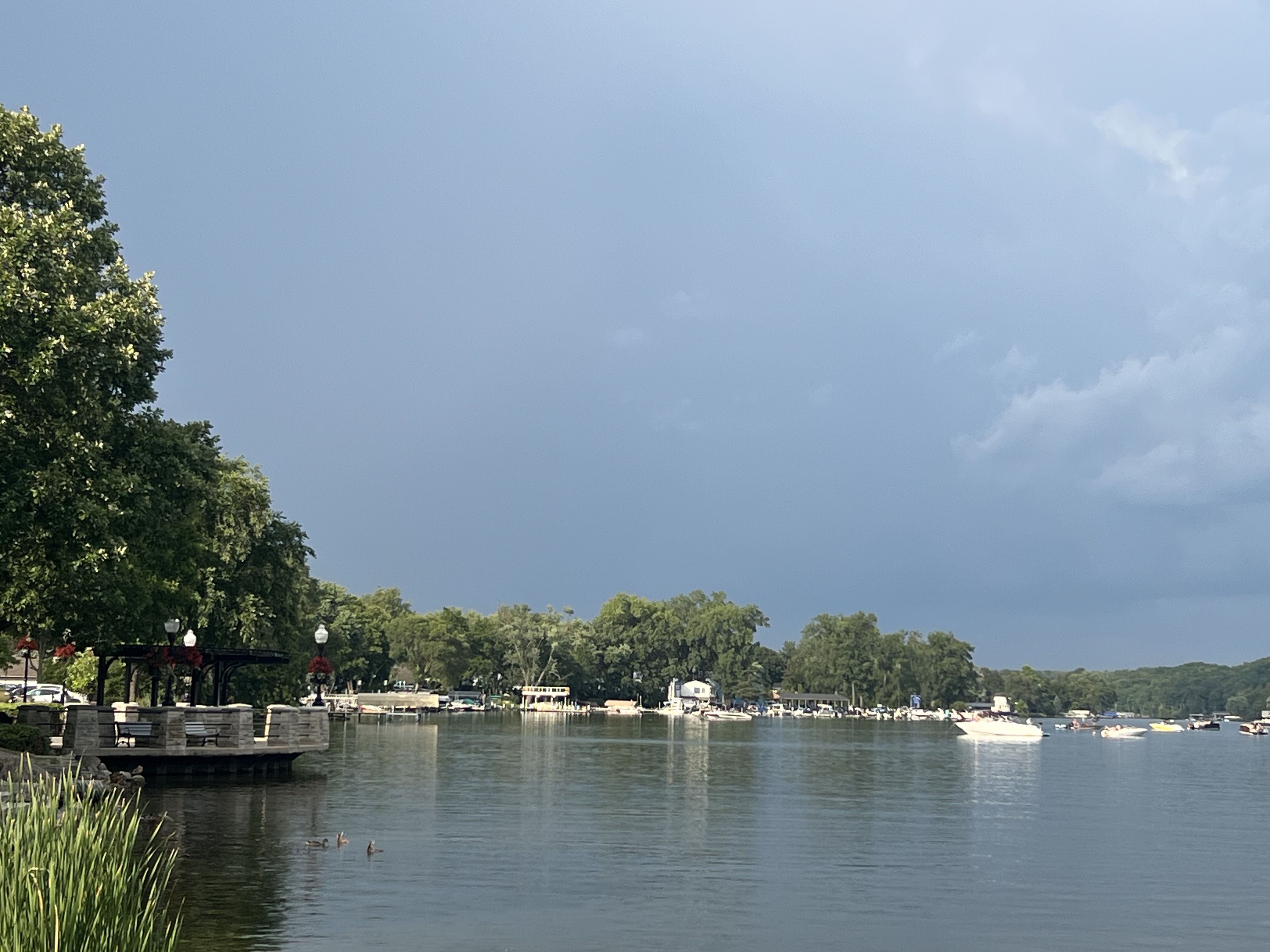 A street or riverfront scene from Algonquin, Illinois.